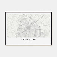 Lexington, Kentucky Map Landscape Poster