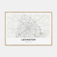 Lexington, Kentucky Map Landscape Poster