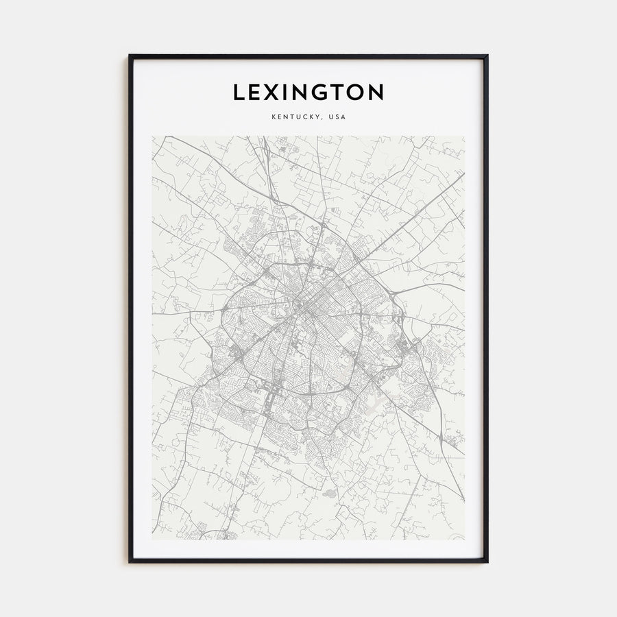 Lexington, Kentucky Map Portrait Poster