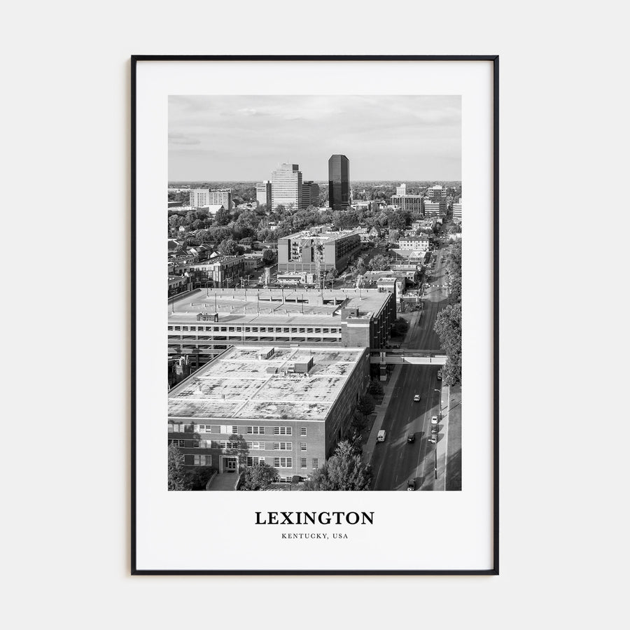 Lexington, Kentucky Portrait B&W Poster
