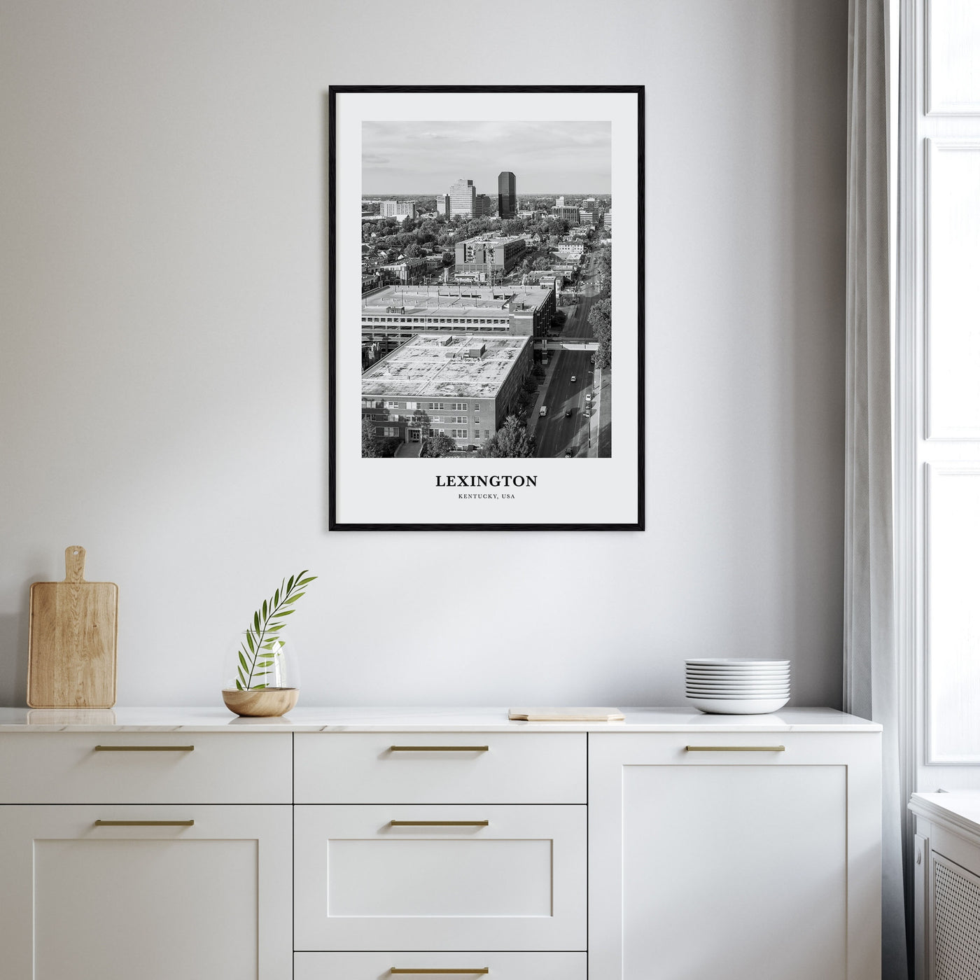 Lexington, Kentucky Portrait B&W Poster