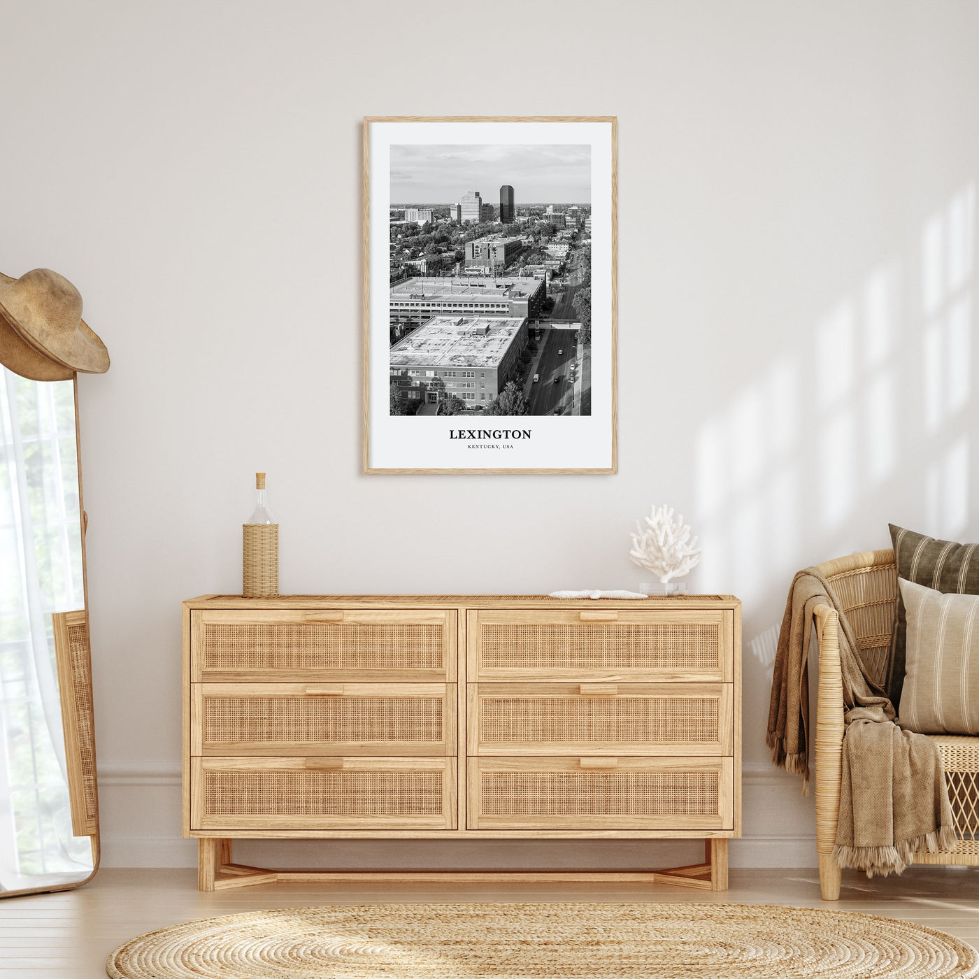 Lexington, Kentucky Portrait B&W Poster