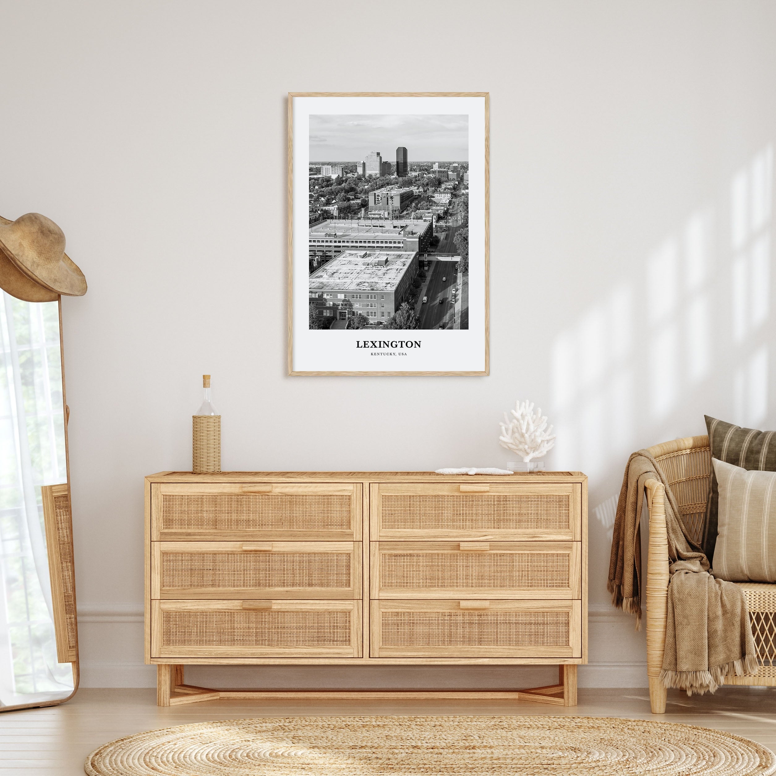 Lexington, Kentucky Portrait B&W Poster