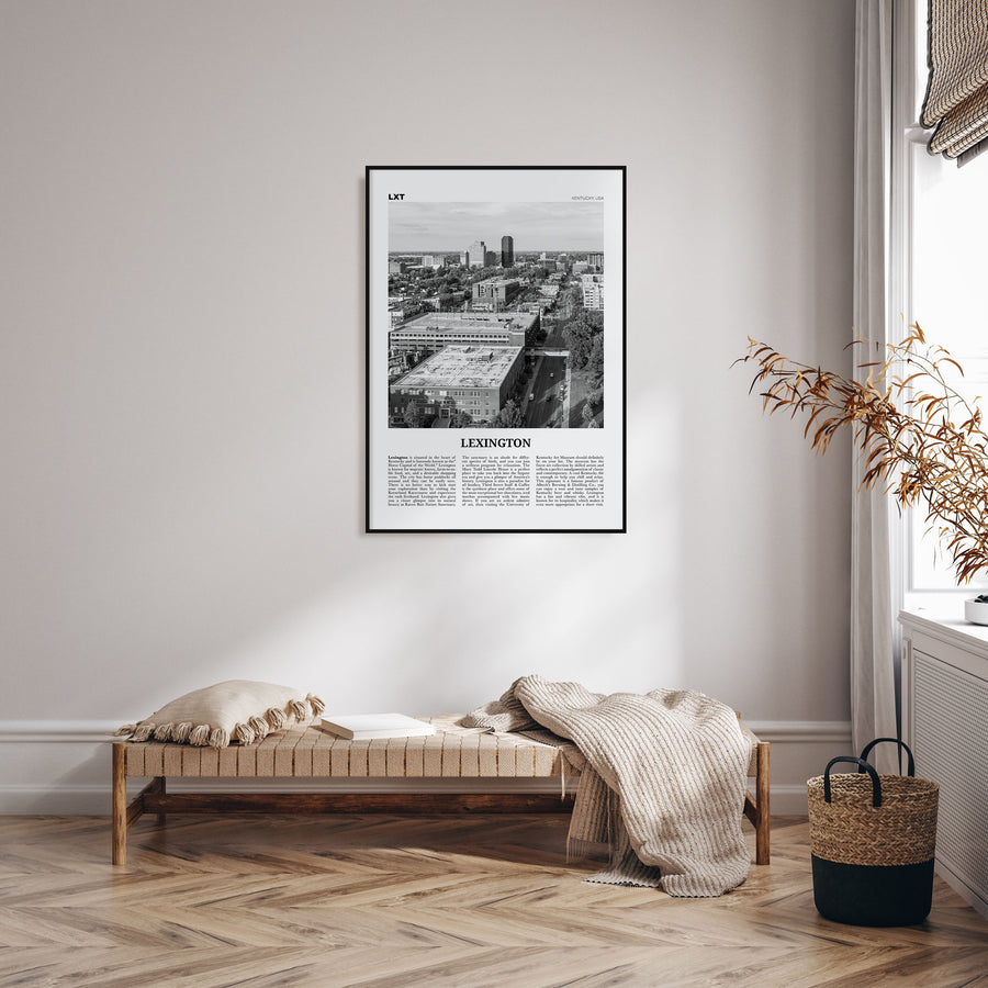 Lexington, Kentucky Travel B&W Poster