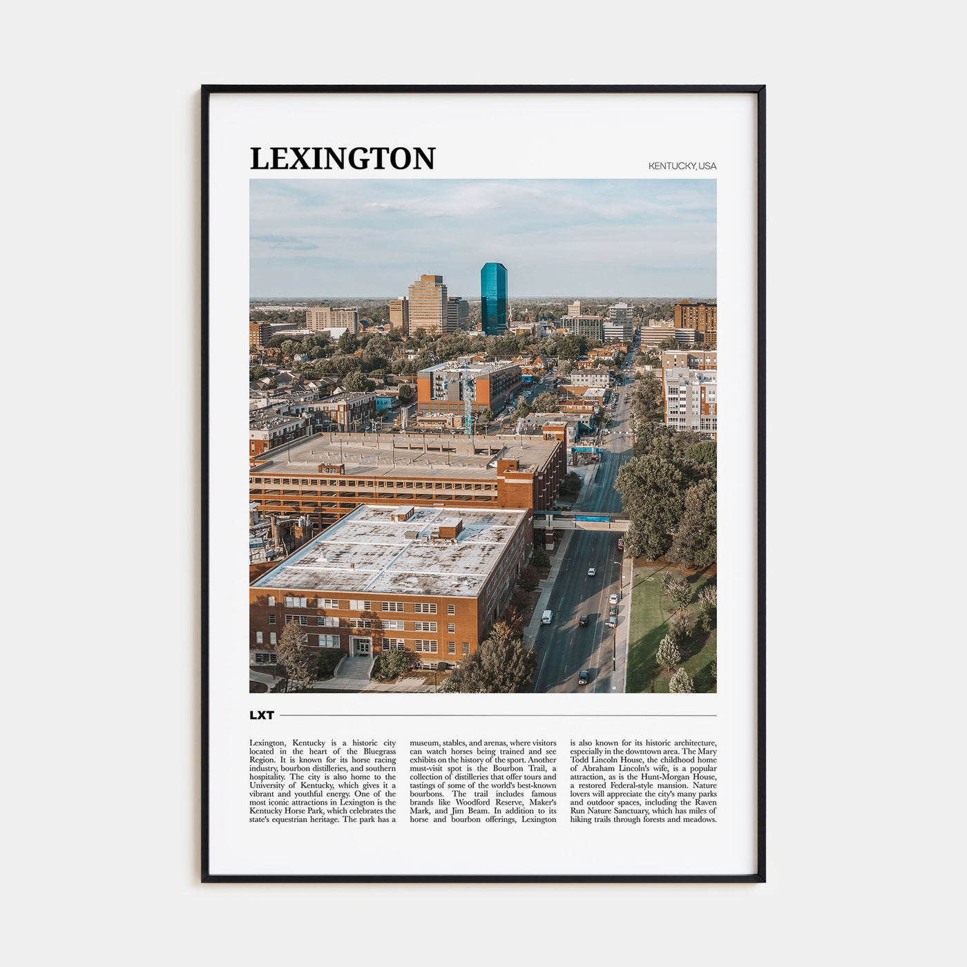 Lexington, Kentucky Travel Color Poster