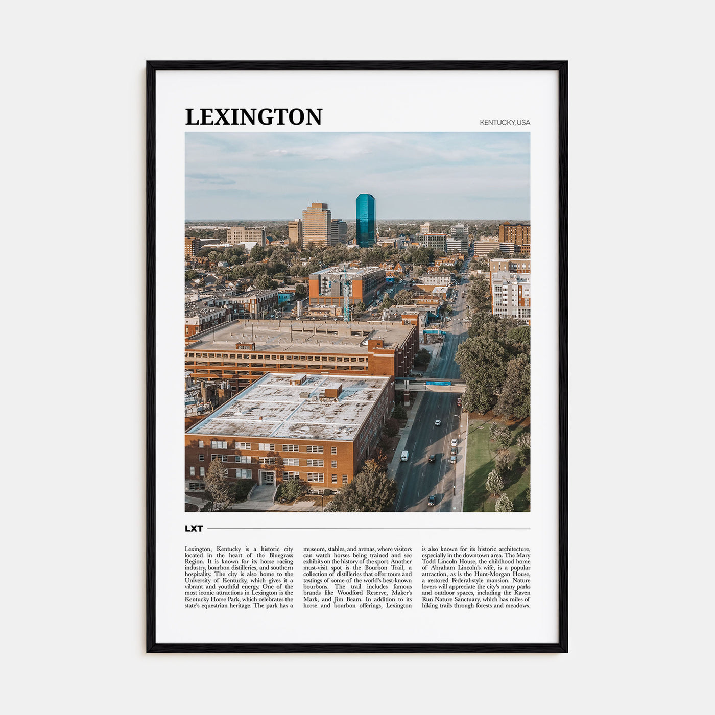 Lexington, Kentucky Travel Color Poster
