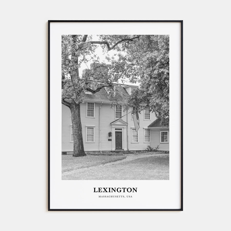 Lexington, Massachusetts Portrait B&W Poster