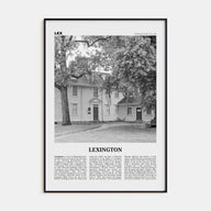 Lexington, Massachusetts Travel B&W Poster