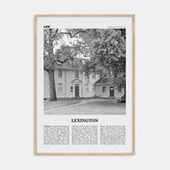Lexington, Massachusetts Travel B&W Poster