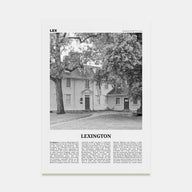 Lexington, Massachusetts Travel B&W Poster