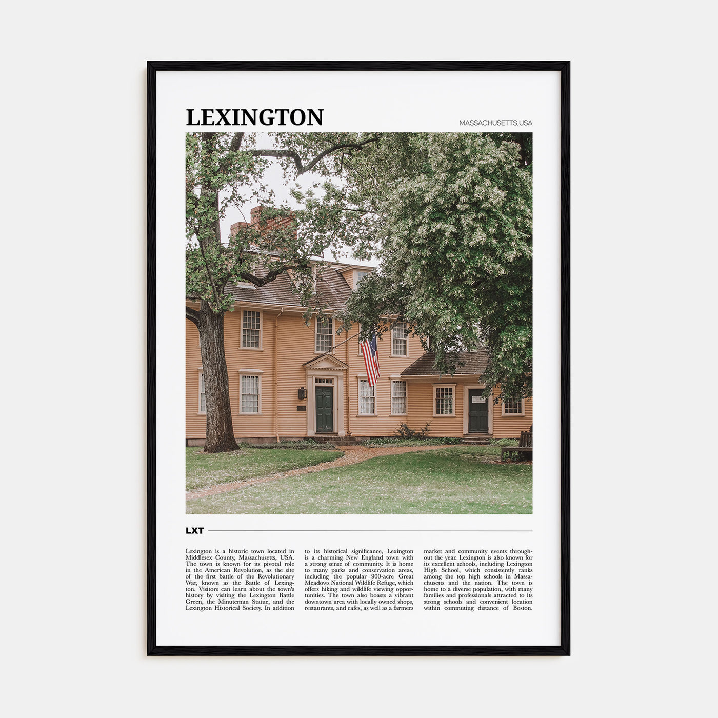 Lexington, Massachusetts Travel Color Poster