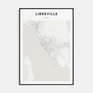Libreville Map Portrait Poster