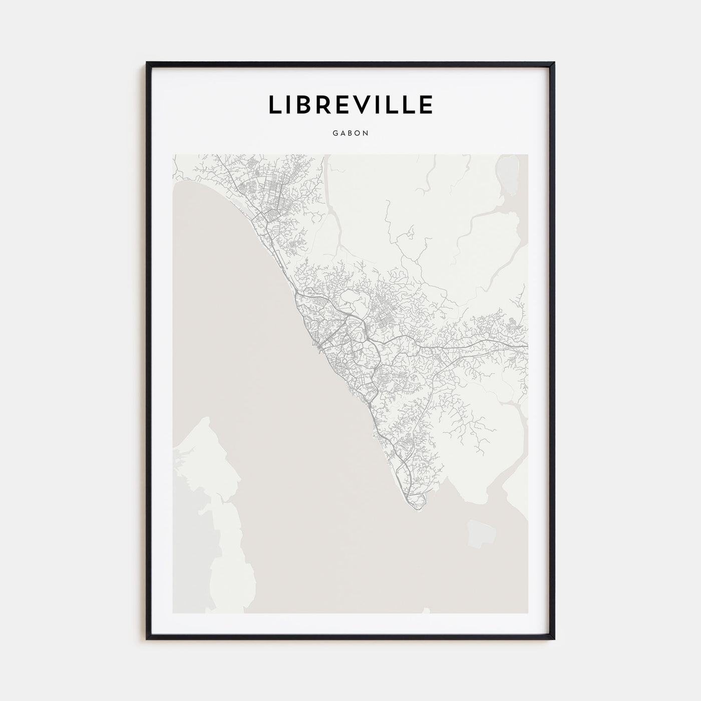 Libreville Map Portrait Poster