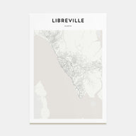 Libreville Map Portrait Poster