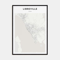 Libreville Map Portrait Poster
