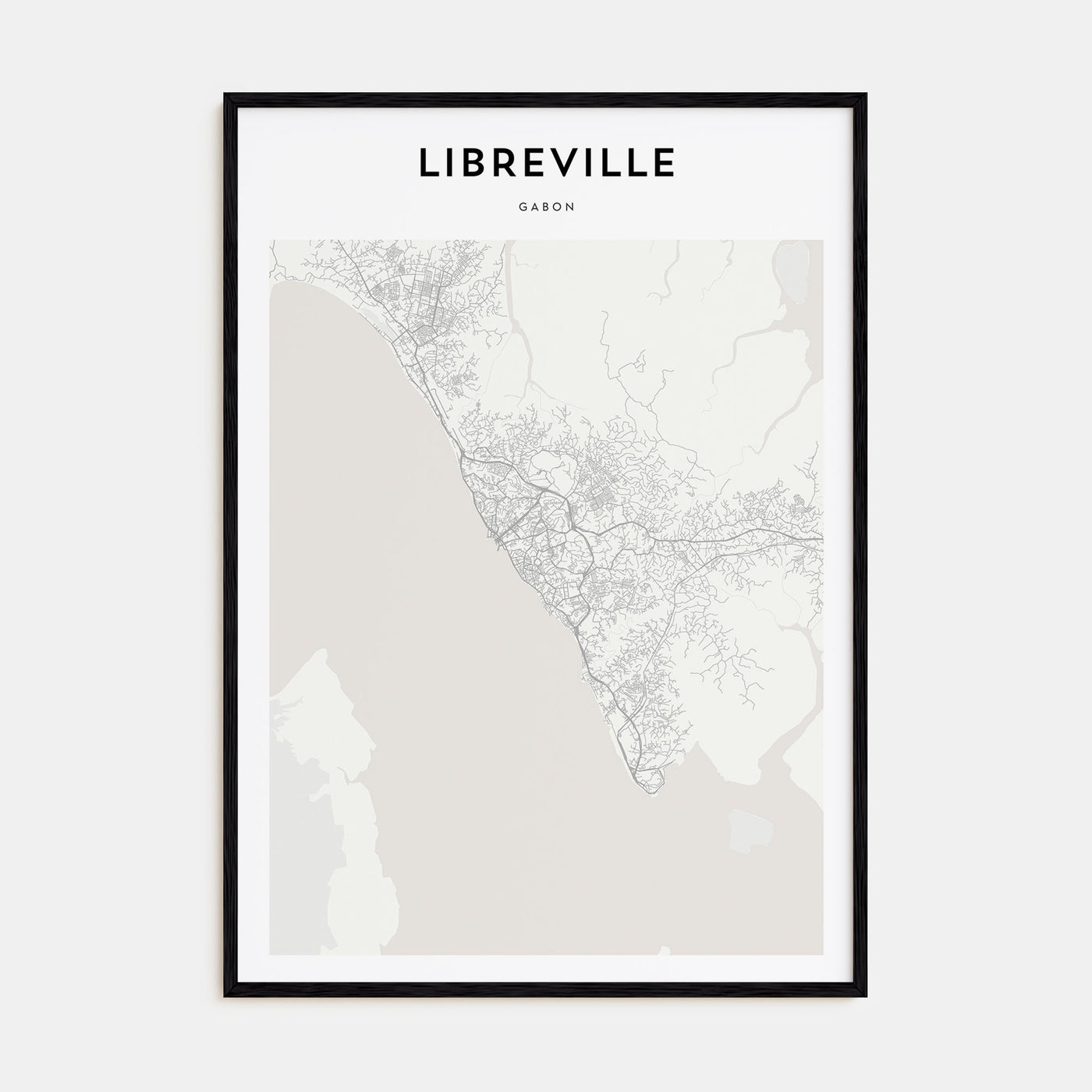 Libreville Map Portrait Poster
