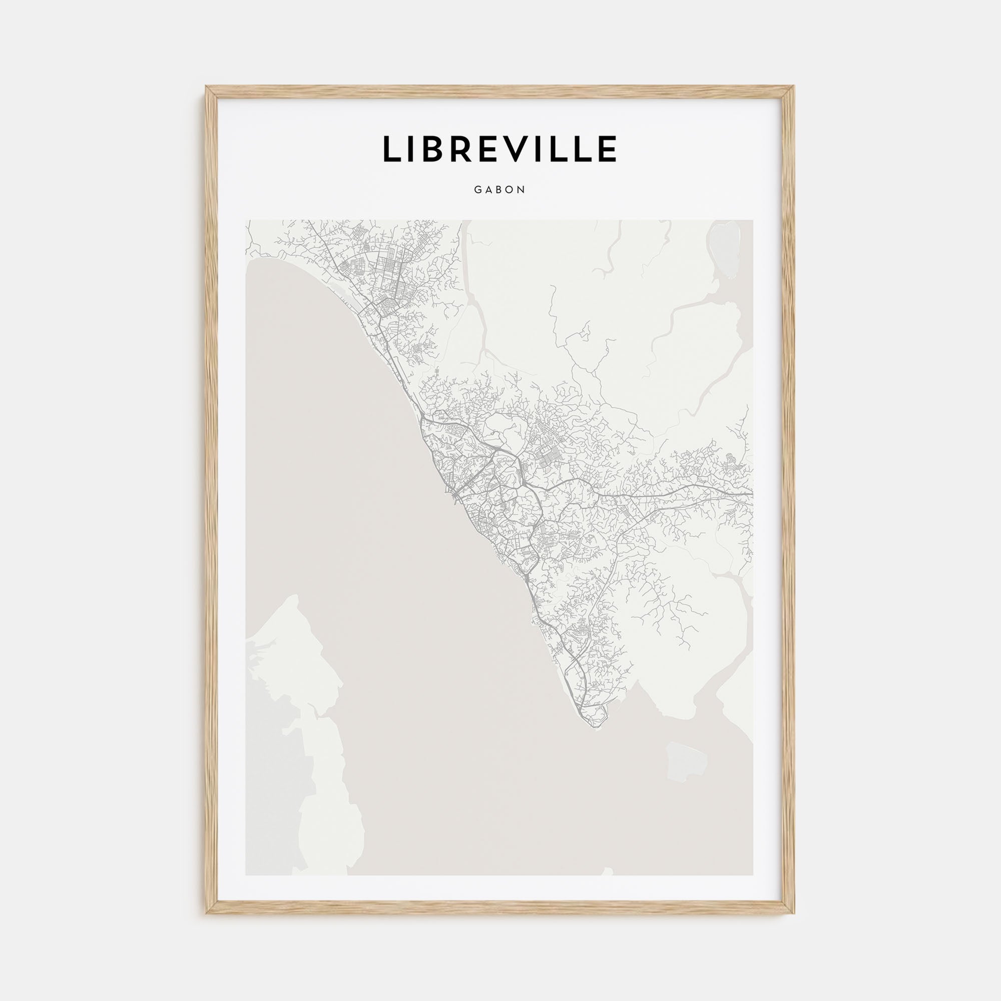 Libreville Map Portrait Poster