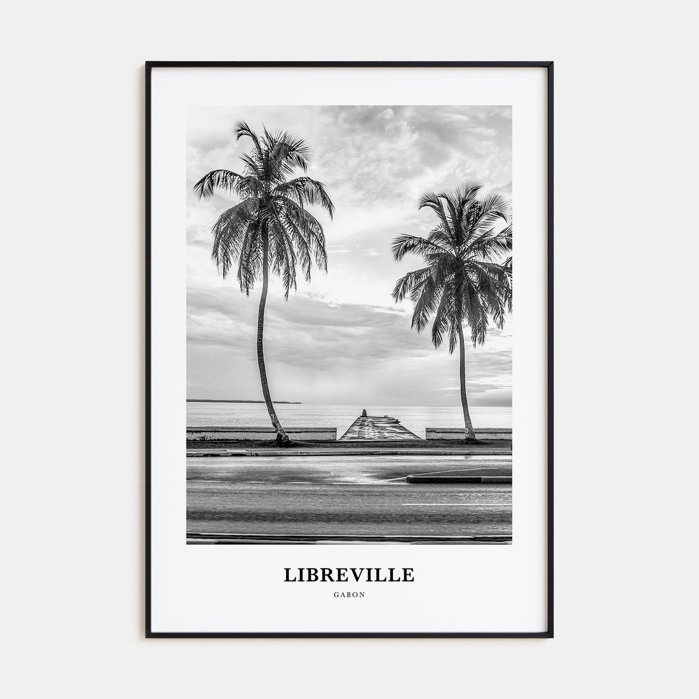 Libreville Portrait B&W Poster