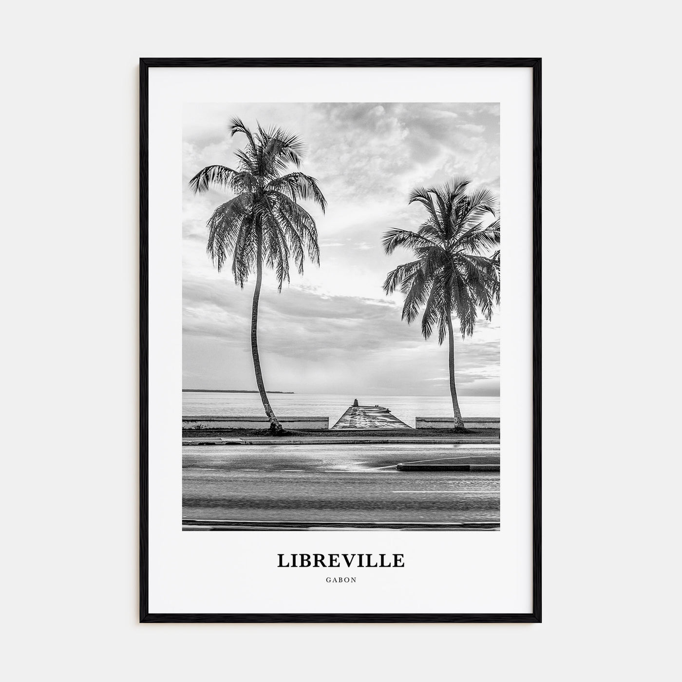 Libreville Portrait B&W Poster