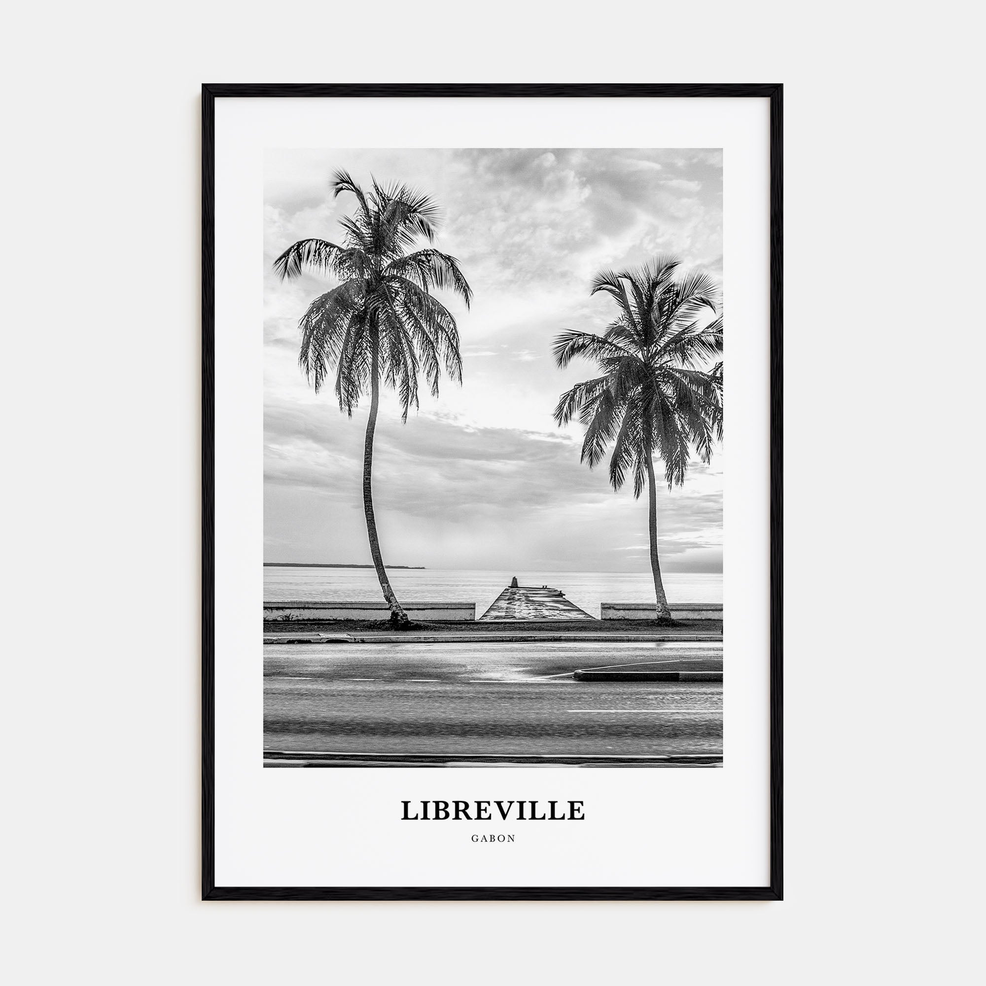 Libreville Portrait B&W Poster