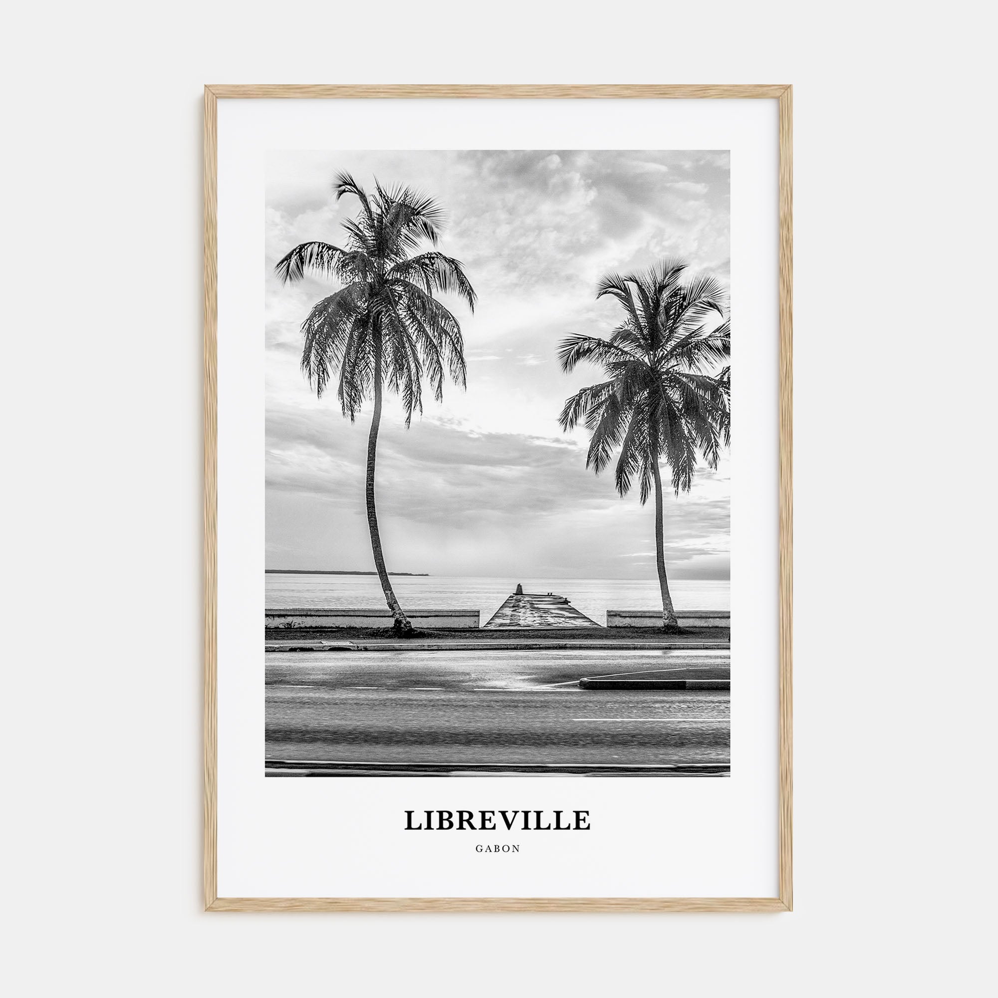 Libreville Portrait B&W Poster