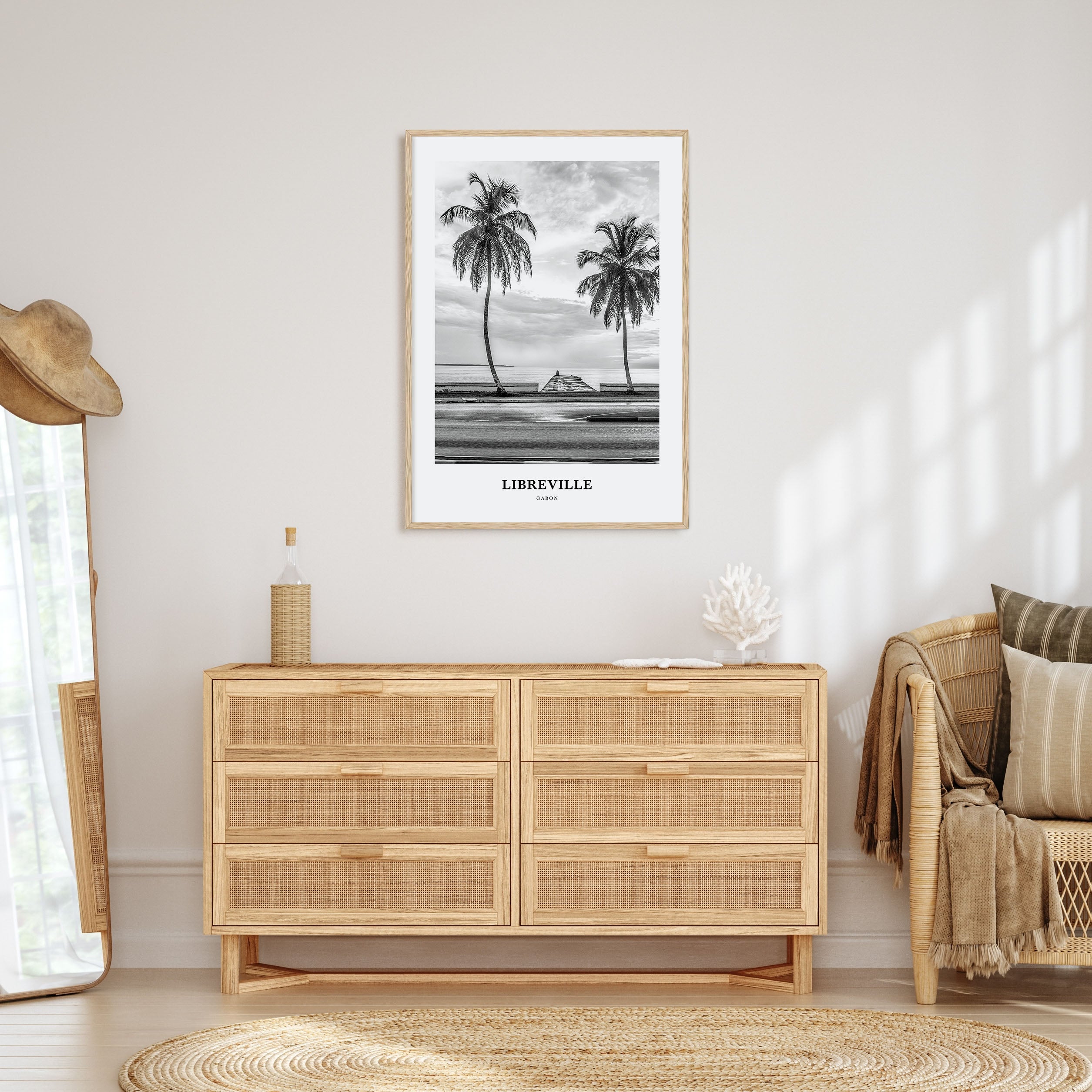 Libreville Portrait B&W Poster