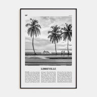 Libreville Travel B&W Poster