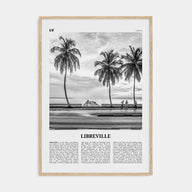 Libreville Travel B&W Poster