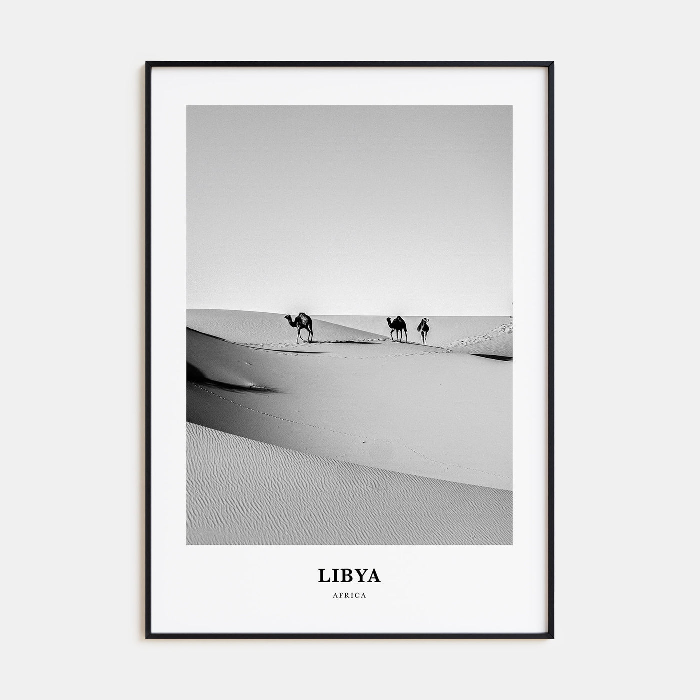 Libya Portrait B&W Poster