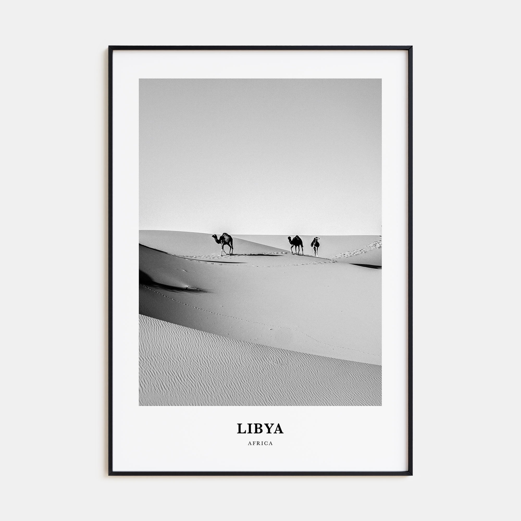 Libya Portrait B&W Poster