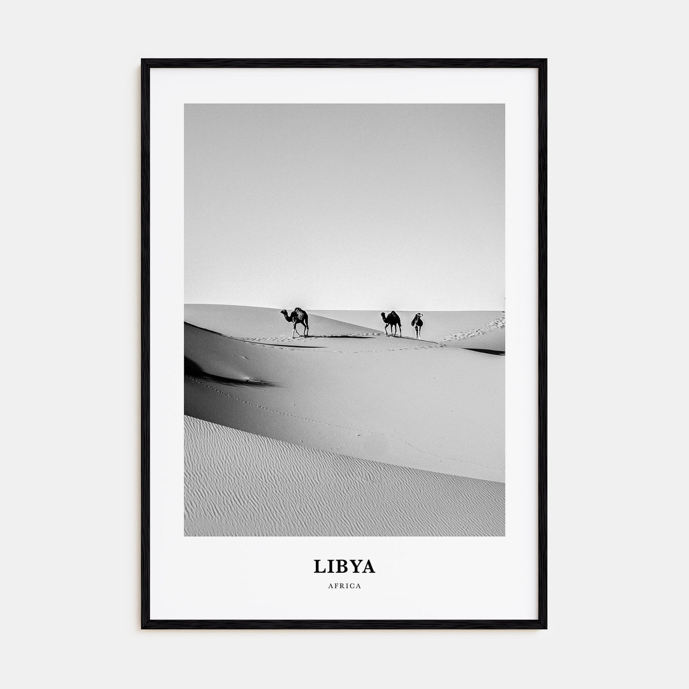 Libya Portrait B&W Poster