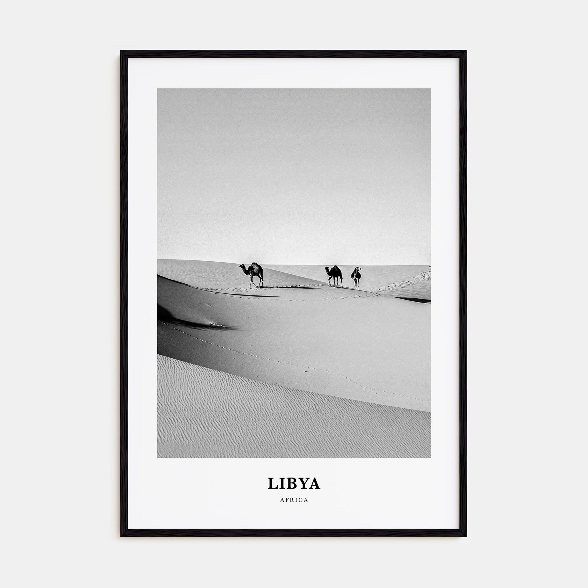 Libya Portrait B&W Poster