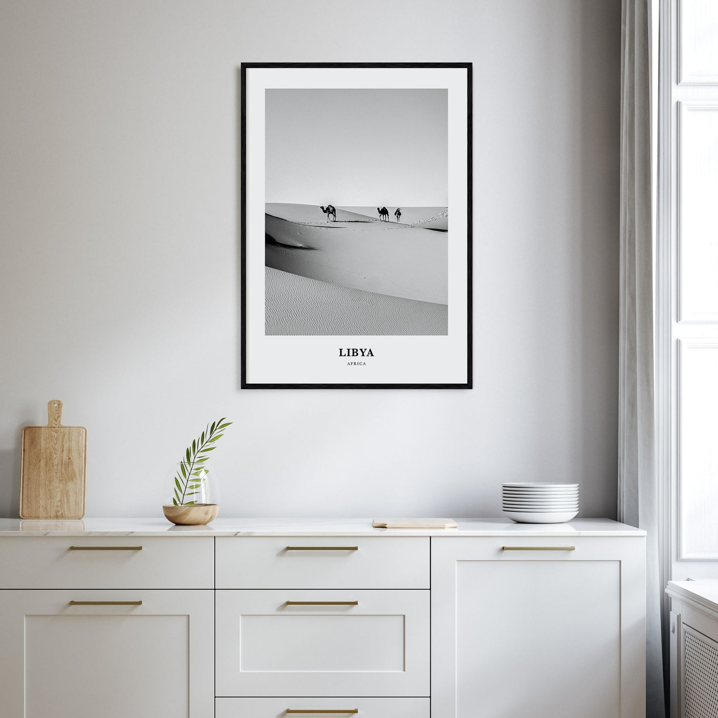 Libya Portrait B&W Poster
