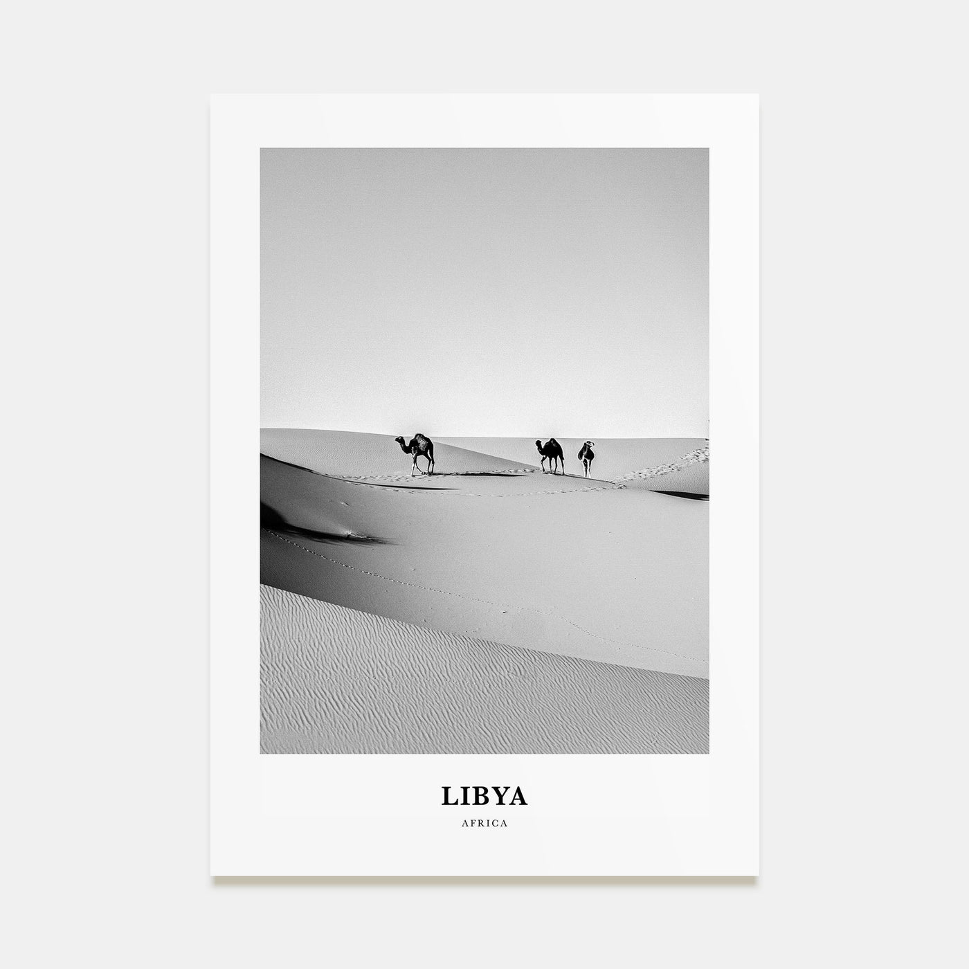 Libya Portrait B&W Poster