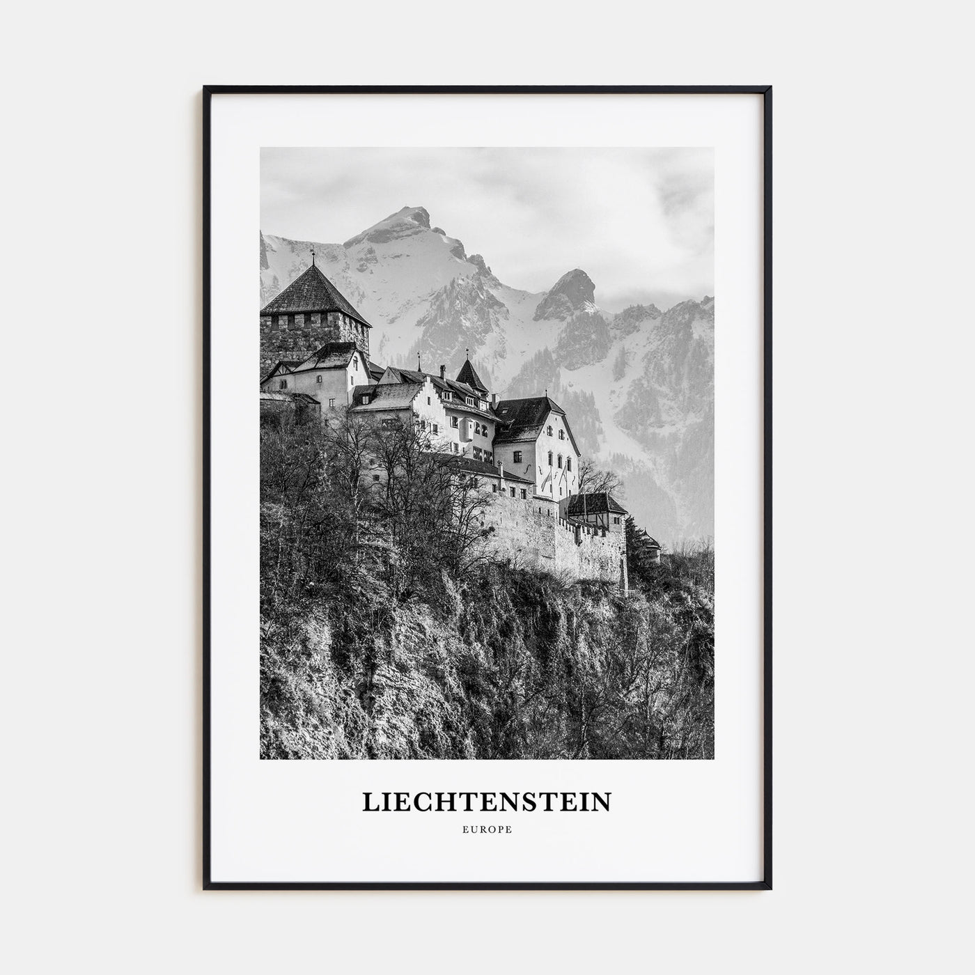 Liechtenstein Portrait B&W Poster