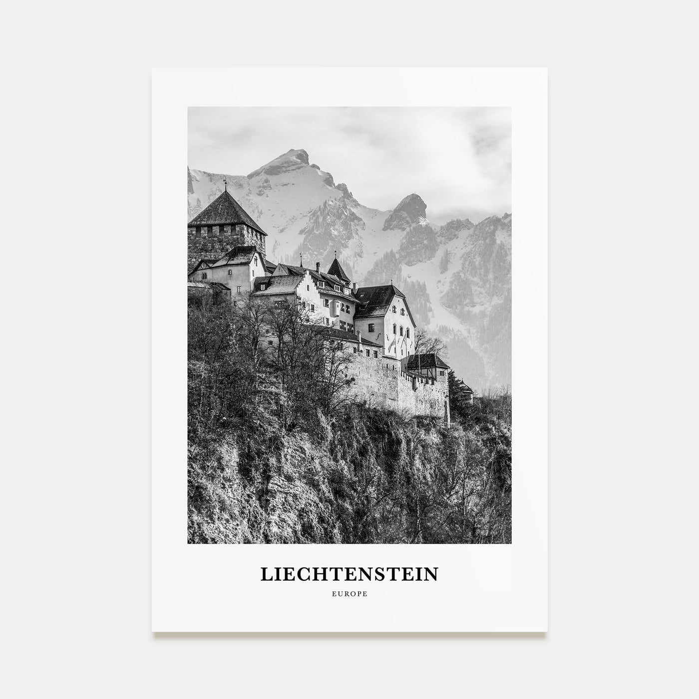 Liechtenstein Portrait B&W Poster