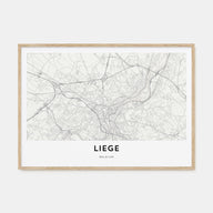 Liege Map Landscape Poster