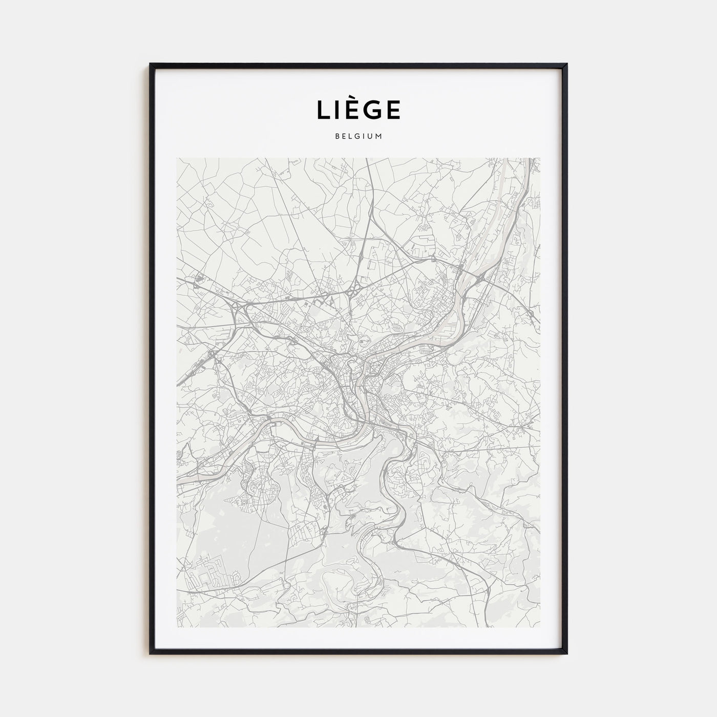 Liege Map Portrait Poster
