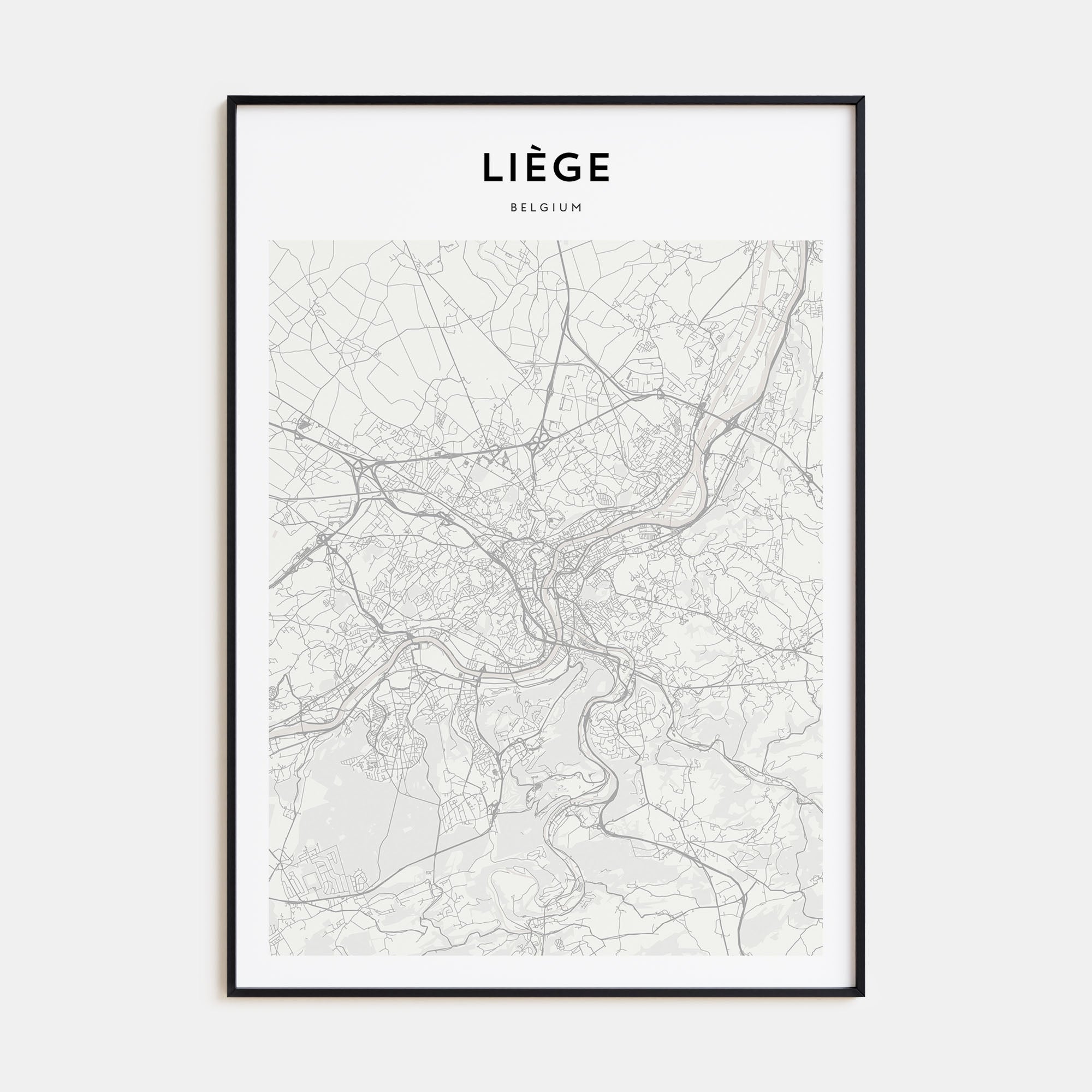 Liege Map Portrait Poster