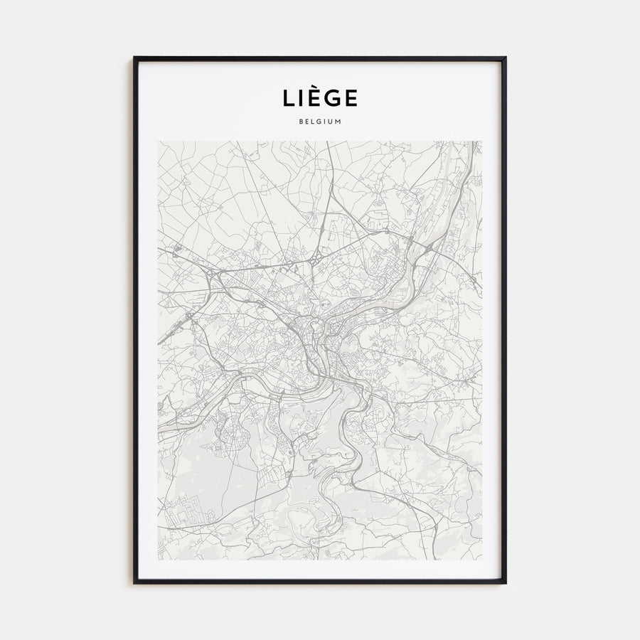 Liege Map Portrait Poster