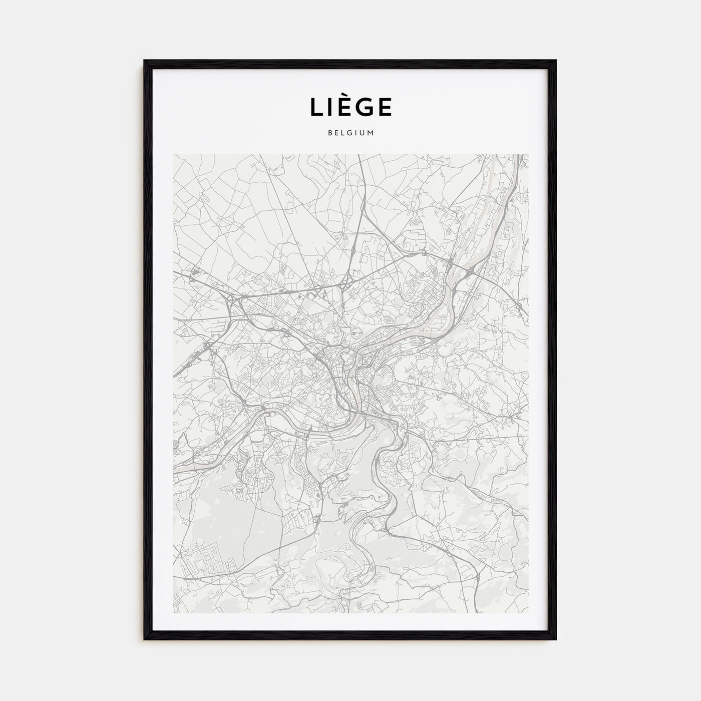 Liege Map Portrait Poster