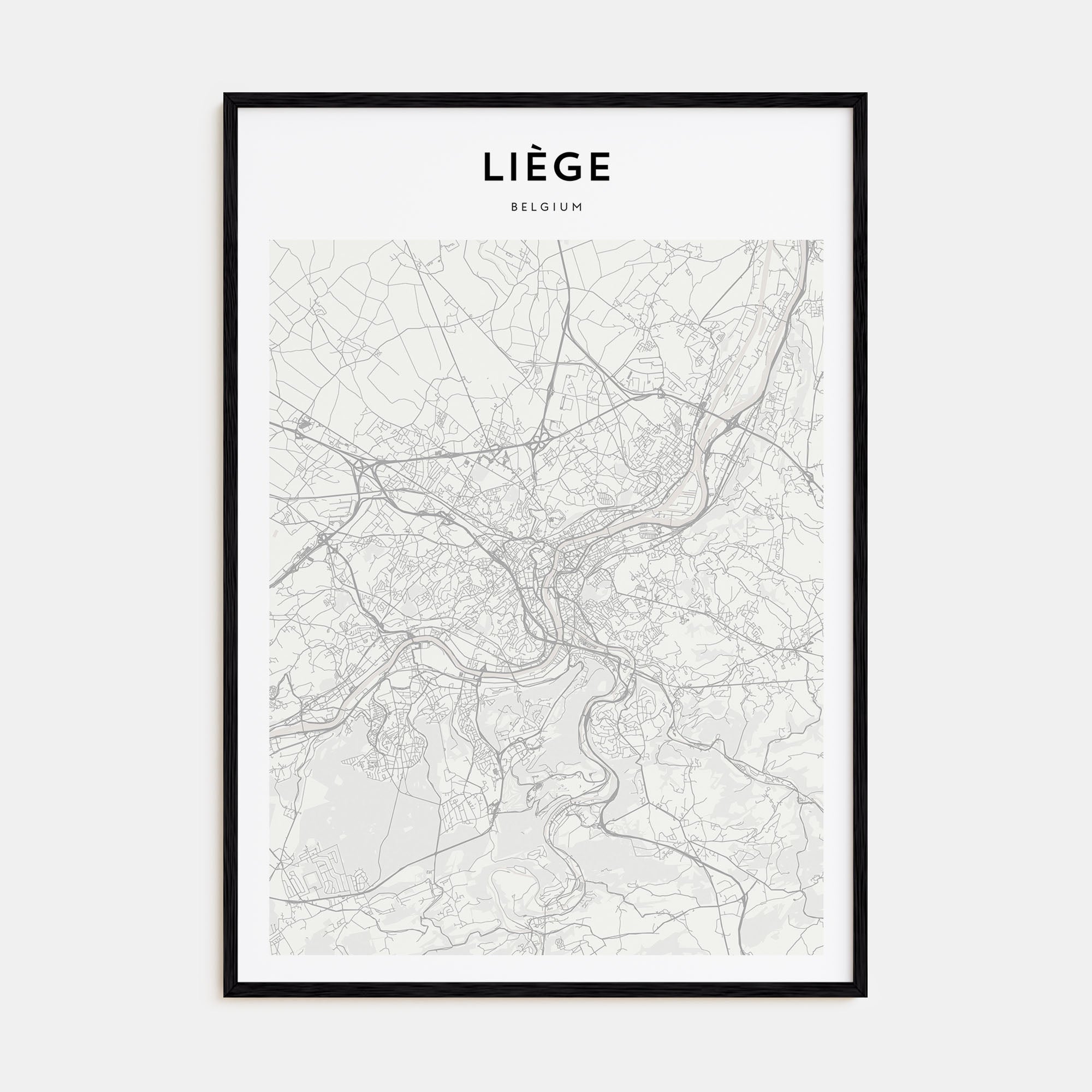 Liege Map Portrait Poster