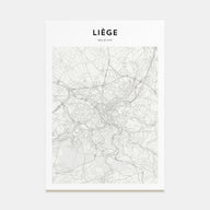 Liege Map Portrait Poster
