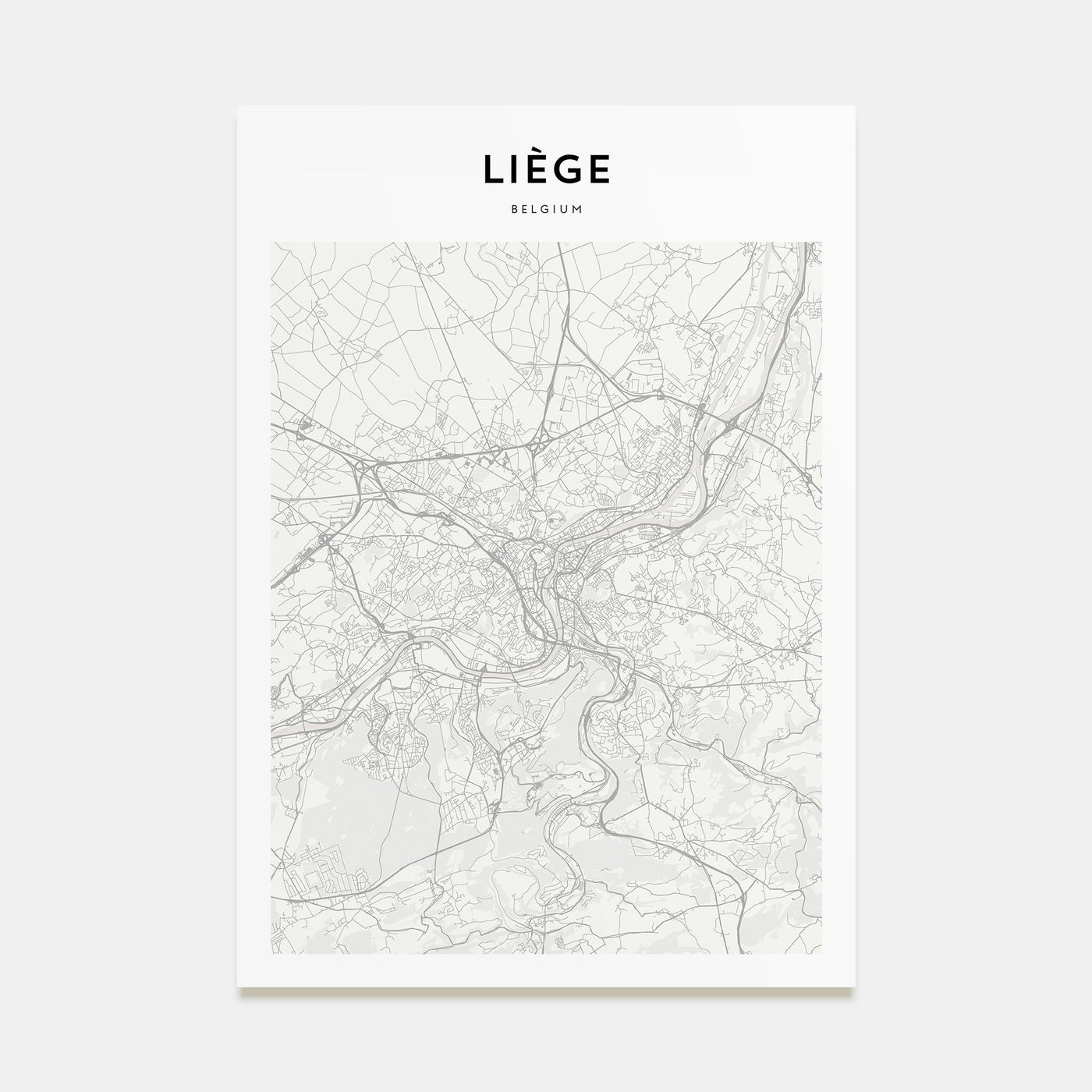 Liege Map Portrait Poster