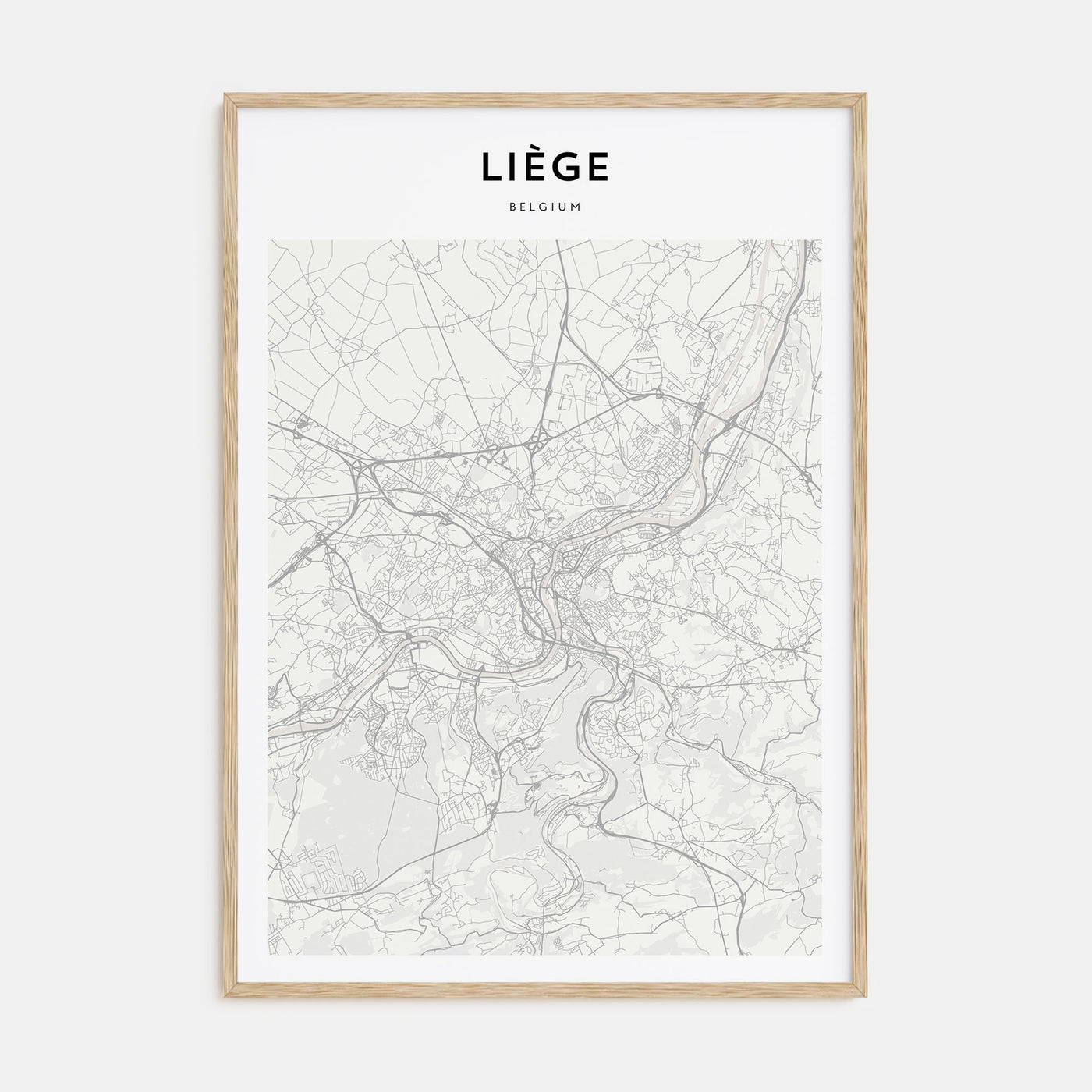Liege Map Portrait Poster