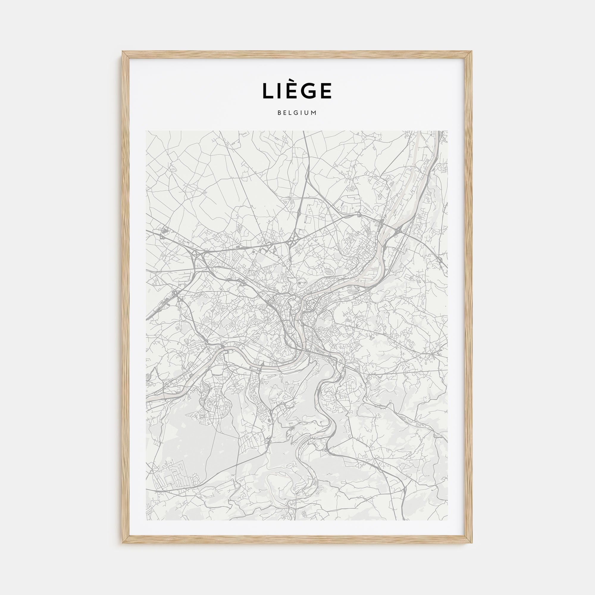 Liege Map Portrait Poster
