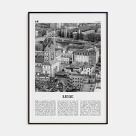 Liege Travel B&W Poster