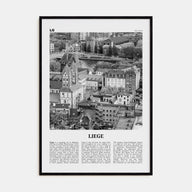 Liege Travel B&W Poster