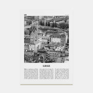 Liege Travel B&W Poster