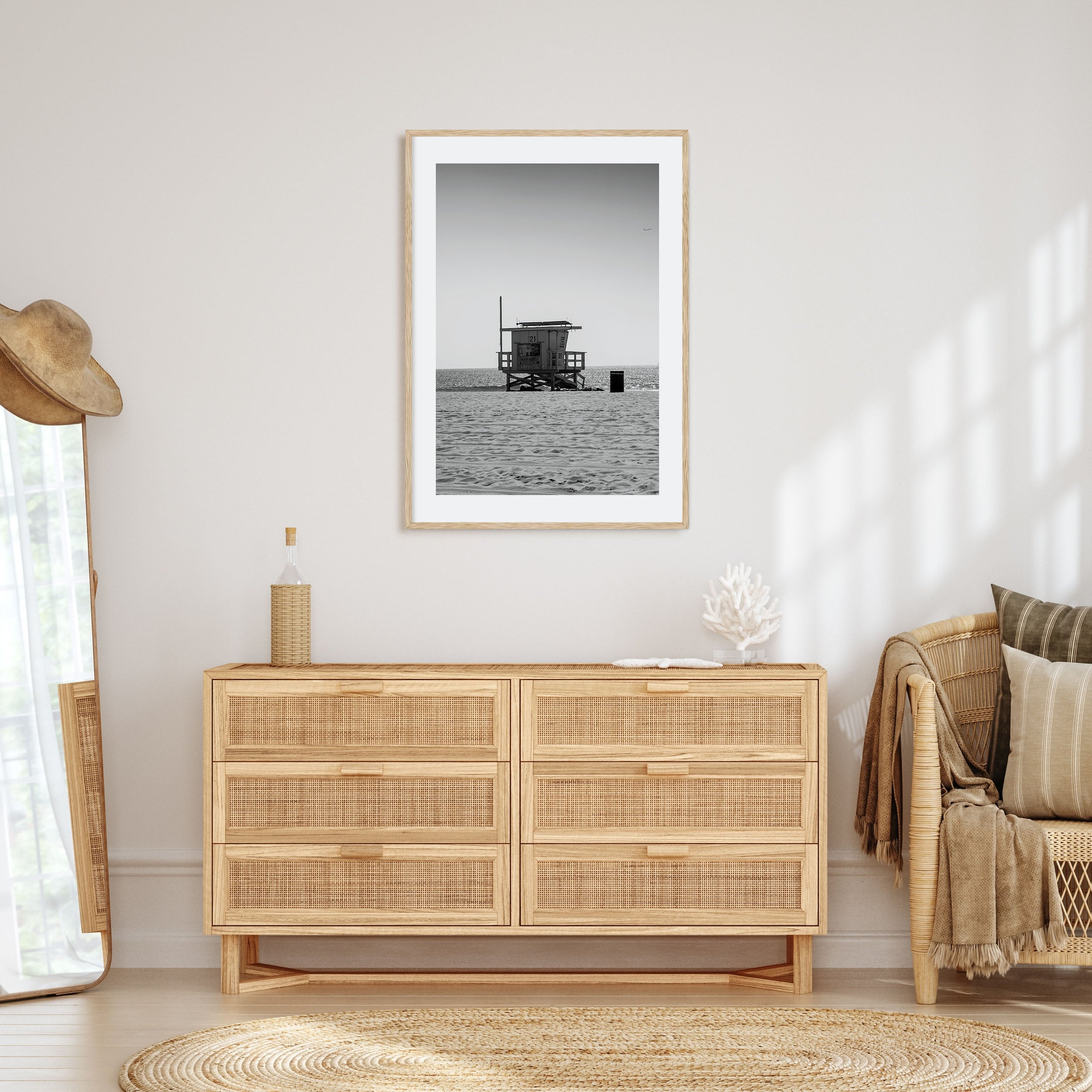 Lifeguard Stand Photo B&W No 1 Poster